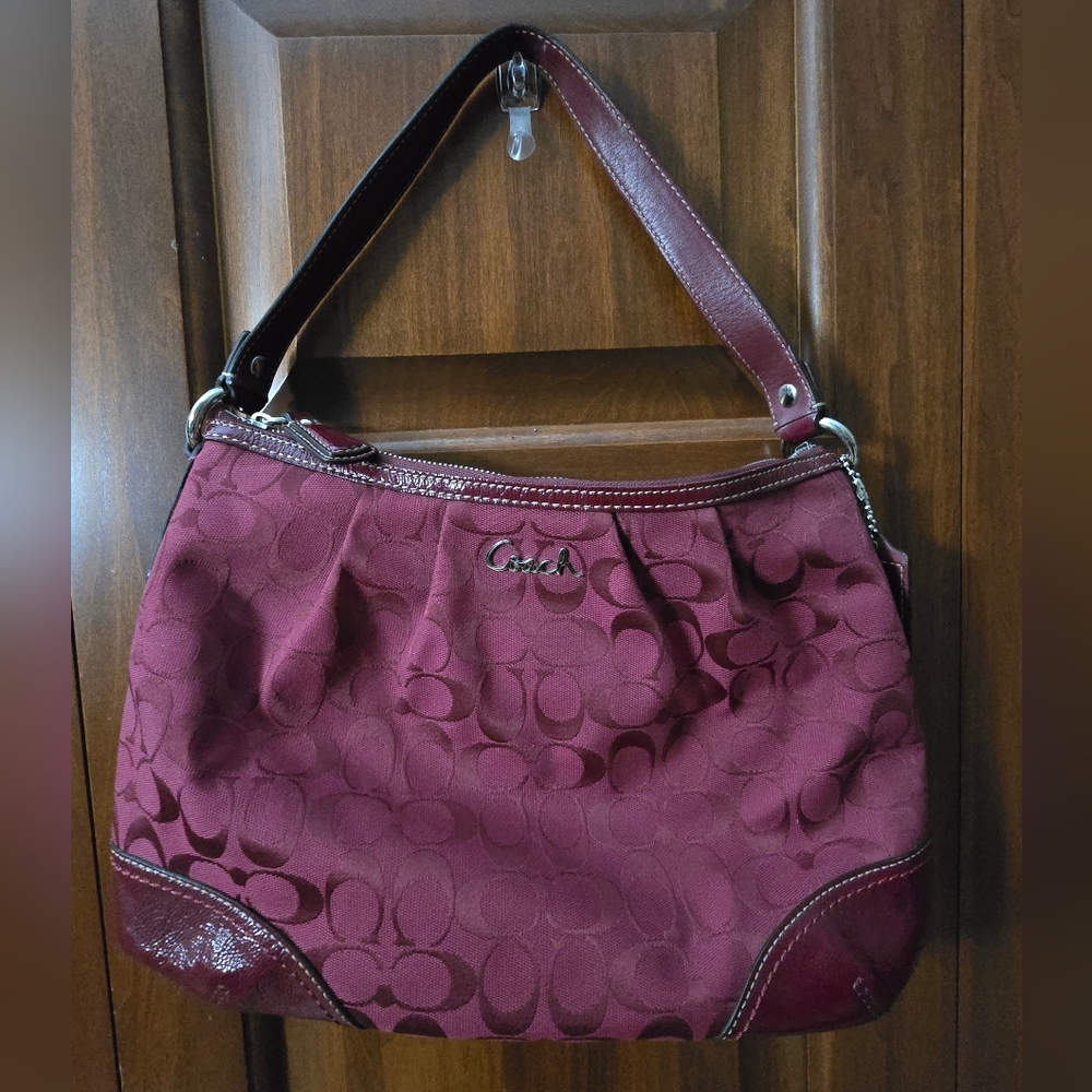 Coach Burgundy Shoulder Bag